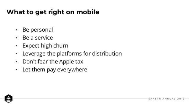 Mobile Suscriptions Saastr Annual 2019